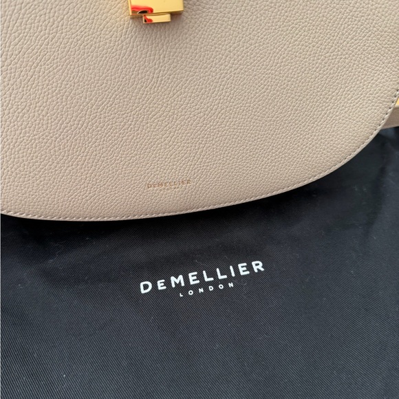 DeMellier Taupe SaddleBag with Gold Accent - Picture 2 of 5